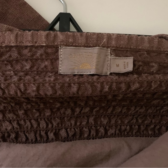 Faherty Cocoa Brown August Linen Mini Dress, Medium - Picture 11 of 15